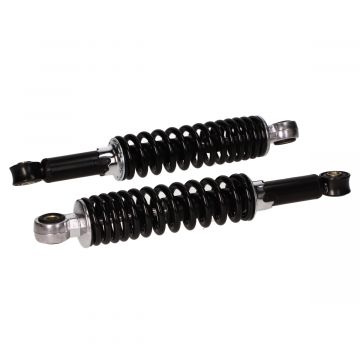 Schokbrekerset universeel zwart 28cm lengte hart-hart boutgat MKX