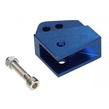 Schokbrekerverlenger/ophoogblok tnt Peugeot Speedfight blauw aluminium DMP