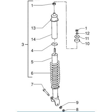 Schokbreker Piaggio Zip RST 50 2-takt AC