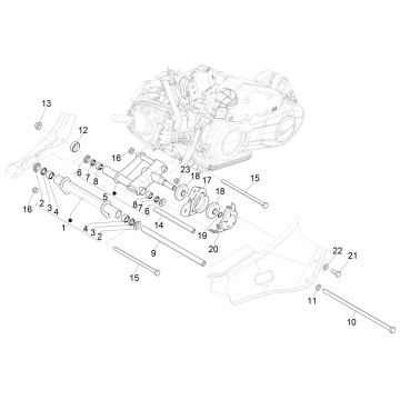 Motorophanging Vespa Sprint 125 3V IE ABS Euro 5 2021