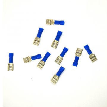 Schuifstekker plat vrouw ISO 10 stuks