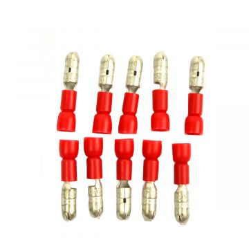 Schuifstekker/kabelschoen rond type man-steek ISO 10 stuks Elec