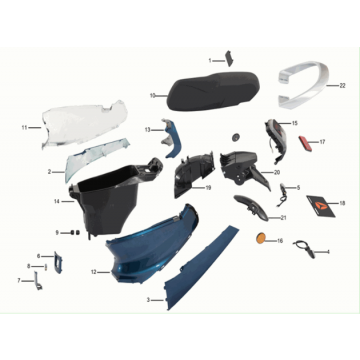 Seat box Yadea C1S