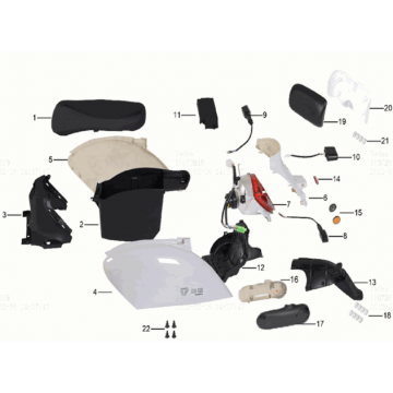 Seat box Yadea M6L