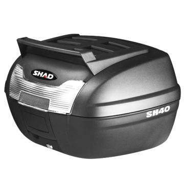 Topkoffer afneembaar met slede 40 liter zwart SH40 SHAD met toprek bovenzijde