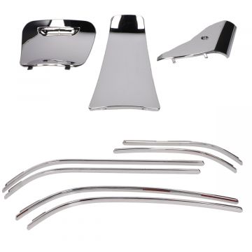 Sierstrip set + kapjes Vespa Lxv / Lx / S chroom DMP exclusive line 9-delig