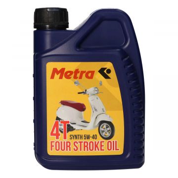 Motorolie Metrakit 5W40 4-takt Vol Synthetisch 1 liter (onder andere Piaggio)