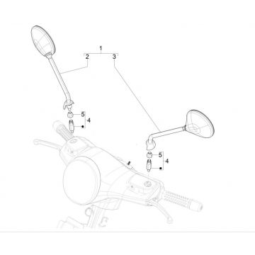 Spiegels Vespa GTS 125 IE