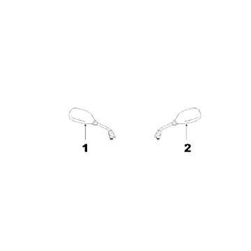 Spiegels Peugeot V-Clic 50 4-takt AC Wit