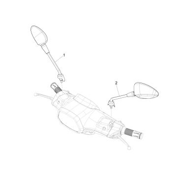 Spiegels Vespa Sprint 125 3V IE ABS Euro 5 2021