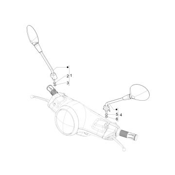 Spiegels Vespa Elettrica 25km/u SCH Euro 5 2021