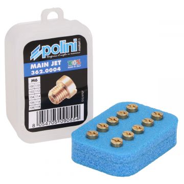 Sproeier set Dellorto 100/118 6mm Polini 362.0004 10-delig