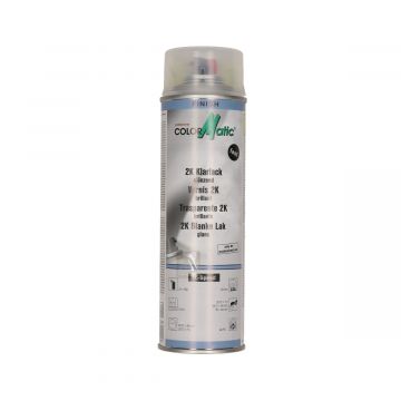 Spuitbus blanke lak 2-componenten 500ml Motip