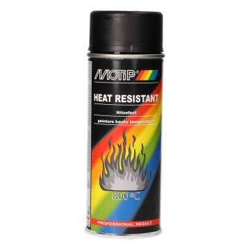 Spuitbus hittebestendig zwart 400ml Motip