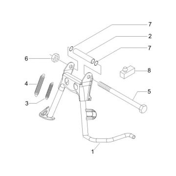 Frame - Middenstandaard Piaggio Liberty 4-takt