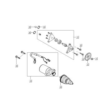 Startmotor - Oliepomp - Bendix Kymco Super8 Street 50 4-takt rood