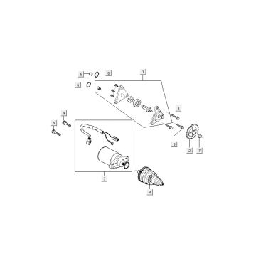 Startmotor - Oliepomp - Bendix Kymco Like TT 4-takt zwart glans 2015