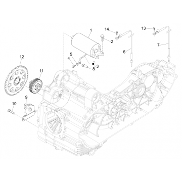 Startmotor - Starttandwiel Piaggio Beverly 500 Euro 3 2007-2012