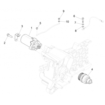 Startmotor - Bendix Vespa 4-takt IGET 3V Euro 4