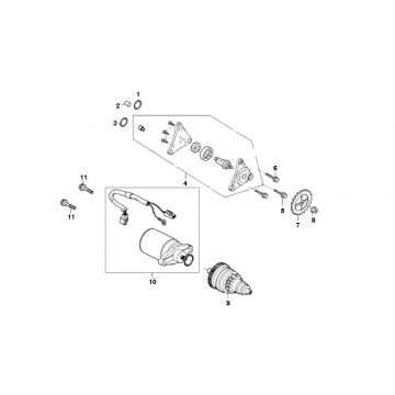 Startmotor - Bendix - Oliepomp Peugeot V-Clic 50 4-takt AC