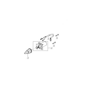 Startmotor - Bendix Kymco Super9 50 2-takt AC nieuw model zilver - zwart