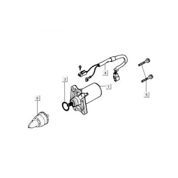 Startmotor - Bendix Kymco Super9 50 2-takt LC oud model matzwart-rood
