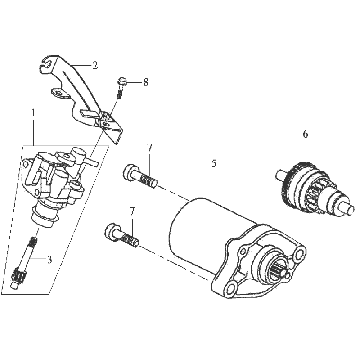 Startmotor Oliepomp Sym DD50 blue