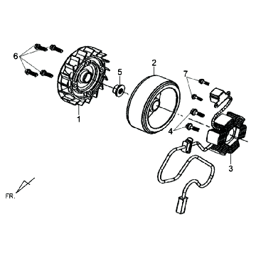 Ontsteking - Stator - Vliegwiel Sym Symphony SR (BK5560) black