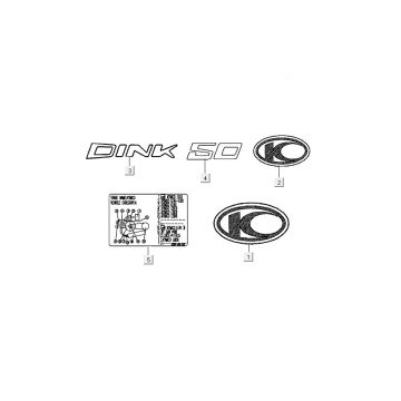 Emblemen - Stickers - Logo Kymco New Dink 4-takt goud