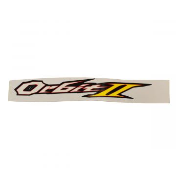 Sticker voorzijde (SYM Orbit 2)wit/geel SYM Orbit 2 origineel 87123-AA9-000