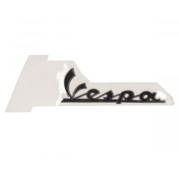 Sticker/logo voorfront/scherm (Vespa) smoke 10x3/5cm Sprint Sport/S/PX/GT/GTL/GTS/GTV/LX/LXV/S 672060 origineel
