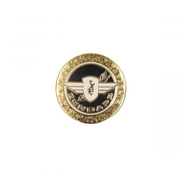 Sticker Zundapp logo rond zwart goud z440-20.100f