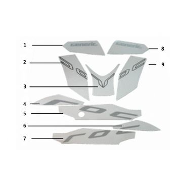 Emblemen - Stickers - Logo Generic Roc 50 2-takt 2010 rood