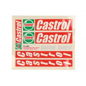 Stickerset castrol universeel rood 5-delig