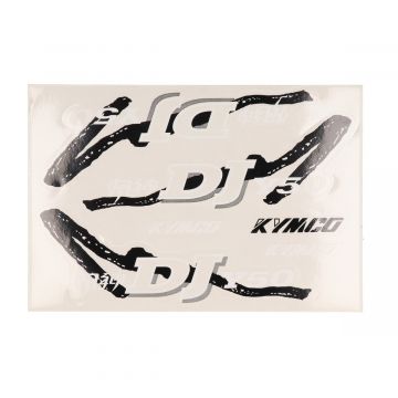 Stickerset Kymco DJY zwart-wit compleet
