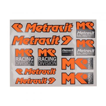 Stickerset universeel rood/zwart Metrakit pro race 98027022