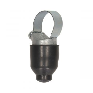 Stopknop/Massa universeel zwart rubber klem (1)