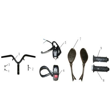 Stuur - Spiegels Turbho CX 50 4-takt