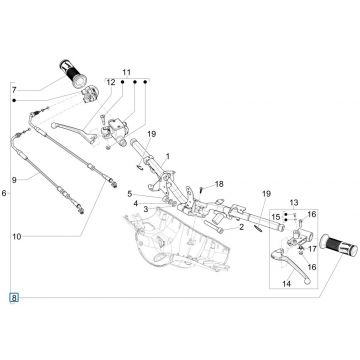 Stuur - Remcilinder- Gaskabel - Handvatten Vespa Primavera 125 3V IE ABS