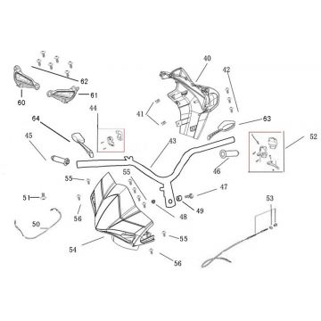 Stuur - Onderdelen stuur AGM R8 flat mat antraciet