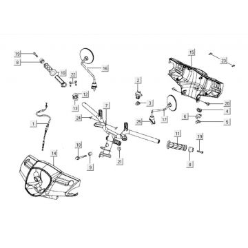 Stuur - Onderdelen stuur Kymco Like 125