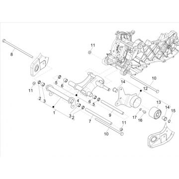 Motorophanging Piaggo Zip 50 4-takt IGET 3V Euro 5