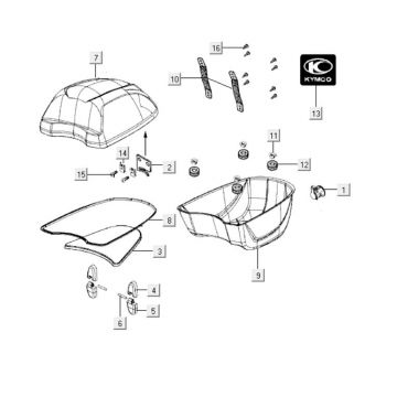 Topkoffer Kymco Like 125