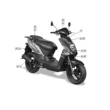Emblemen - Stickers - Logo Kymco Agility Fat 12' 4-takt blauw