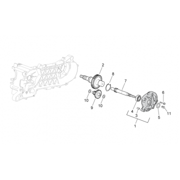 Vertanding - Overbrening  Aprilia SR 50 LC (injectie en carburateur) 2004-2009