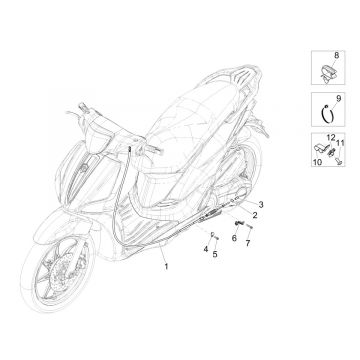 Achterremkabel Piaggio Liberty 125 IGET 3V ABS Euro 5
