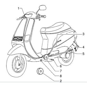 Gaskabel - Achterremkabel Piaggio Zip RST 50 2-takt AC