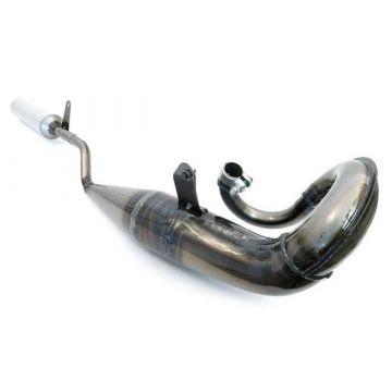 Uitlaat compleet Sport Vespa Ciao Gilera Citta blank zwart Polini 200.0132