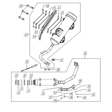Uitlaat Kymco New Dink 200i
