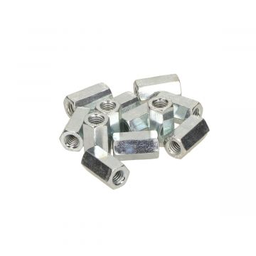 Uitlaat moer hoog M6x18mm 12 stuks